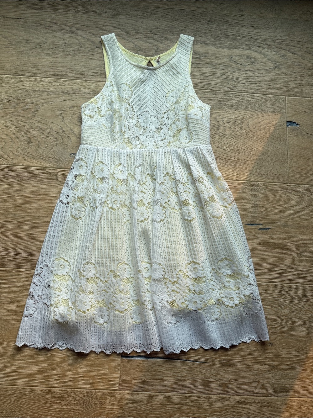 Free People Ivory Lace Sleeveless Dress